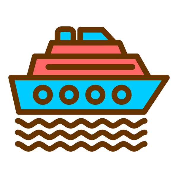 Crucero Ilustración Simple — Vector de stock