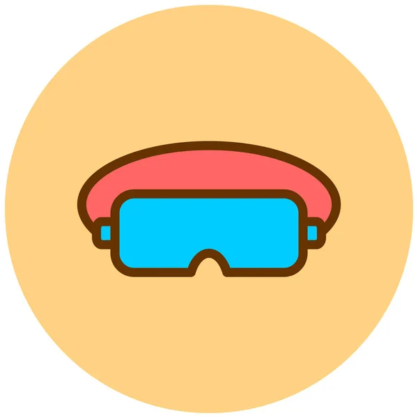 Gafas Icono Web Ilustración Simple — Vector de stock