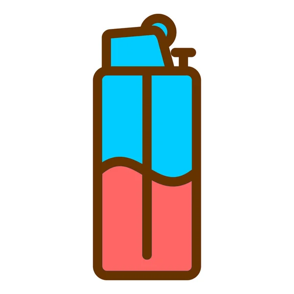 Water Bottle Icon Vector Outline Pet Drink Sign Isolated Contour — ストックベクタ