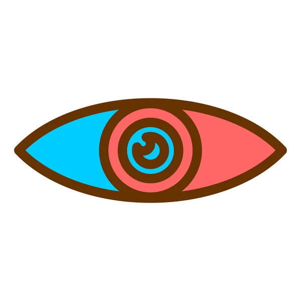 Eye Vector Glyph Flaches Symbol — Stockvektor