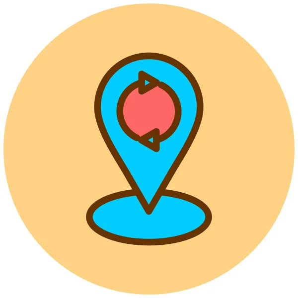 Pin Mapa Diseño Simple — Vector de stock