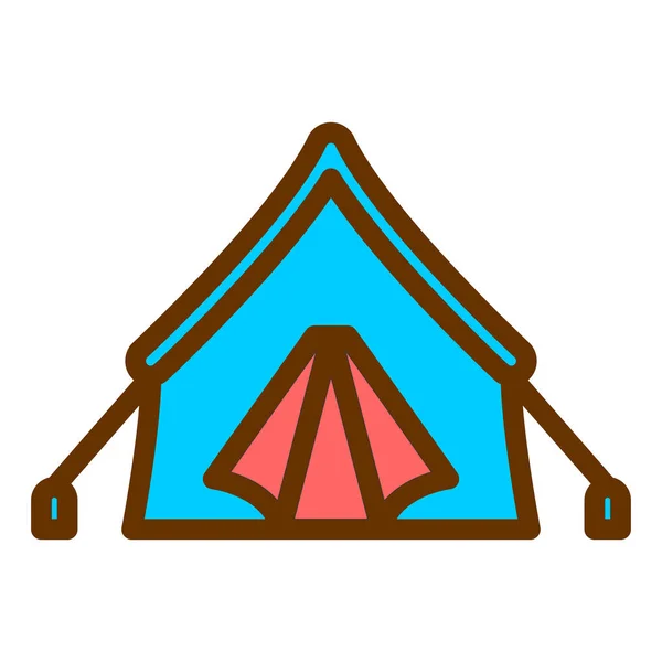 Tent Icon Vector Illustration — Stock Vector