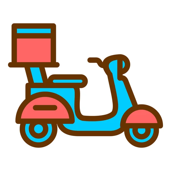 Scooter Icono Web Ilustración Simple — Archivo Imágenes Vectoriales