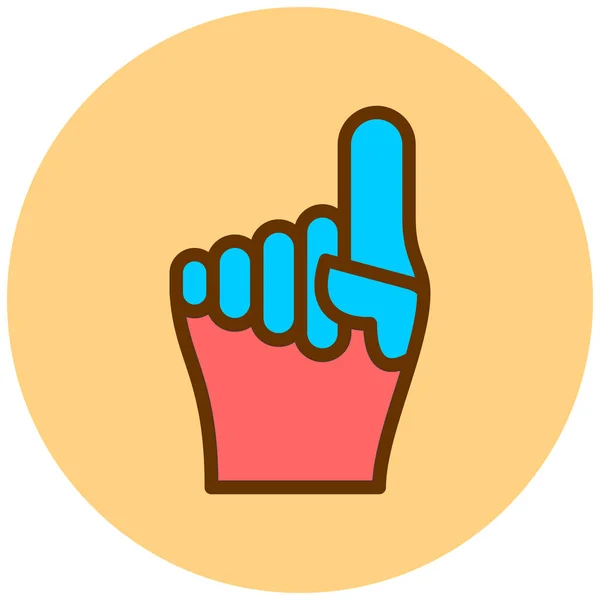 Mano Icono Web Ilustración Simple — Vector de stock