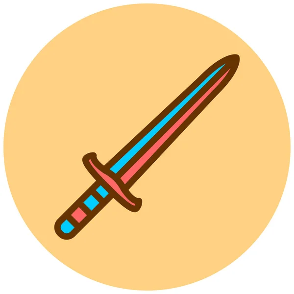 Espada Icono Web Ilustración Simple — Archivo Imágenes Vectoriales