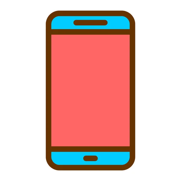 Smartphone Webová Ikona Jednoduchá Ilustrace — Stockový vektor