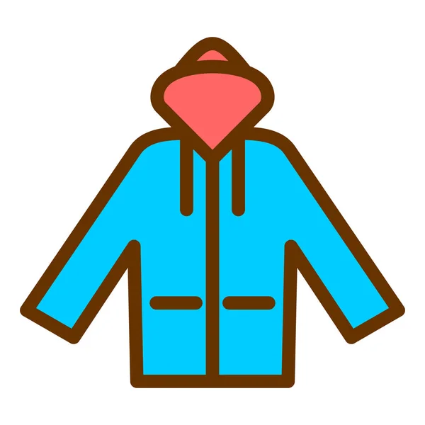 Chaqueta Icono Web Ilustración Simple — Vector de stock