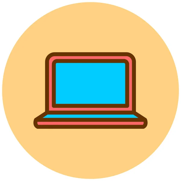 Laptop Icono Web Ilustración Simple — Archivo Imágenes Vectoriales