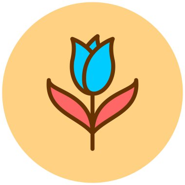 Lale. Web simgesi basit illüstrasyon