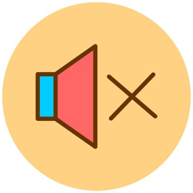 Ses. Web simgesi basit illüstrasyon