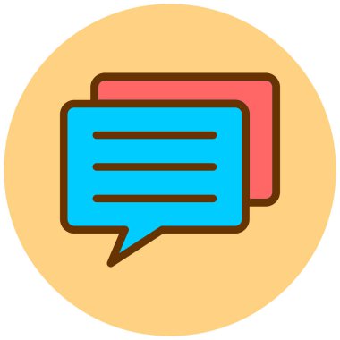 Konuş. Web simgesi basit illüstrasyon