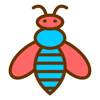 Arı. Web simgesi basit illüstrasyon