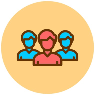 grup insan düz vektör simgesi