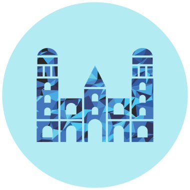 Şato. Web simgesi basit illüstrasyon