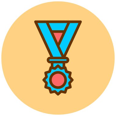 Madalya. Web simgesi basit illüstrasyon