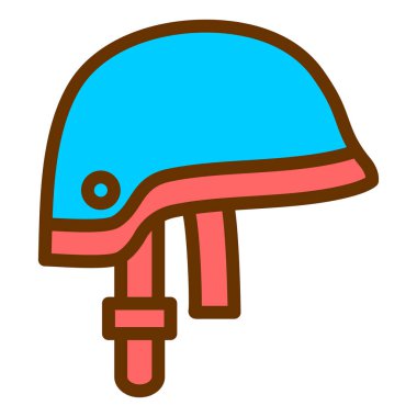 Miğfer. Web simgesi basit illüstrasyon