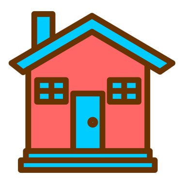 Ev. Web simgesi basit illüstrasyon