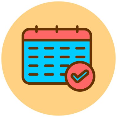 Belgenin basit düz simgesinin vektör illüstrasyonu