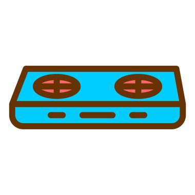 kaset teybi ikon vektör çizimi