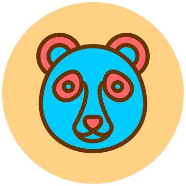 panda. Web simgesi basit illüstrasyon
