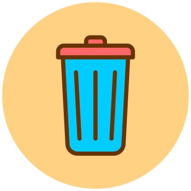 Çöp. Web simgesi basit illüstrasyon