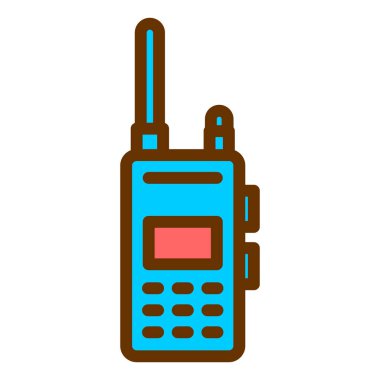 Walkie talkie simge vektör çizim