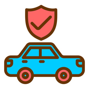 Araba sigortası. Basit resimleme
