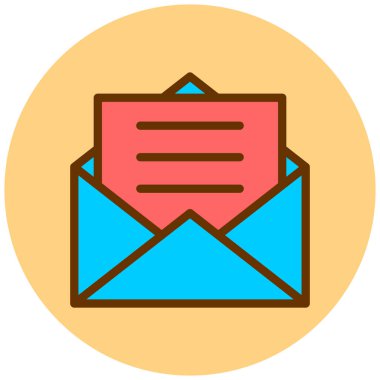 Mektup. Web simgesi basit illüstrasyon