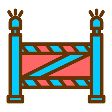 Bariyer. Web simgesi basit illüstrasyon