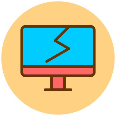 Bilgisayar. Web simgesi basit illüstrasyon