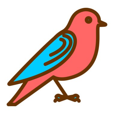 kuş simgesi vektör illüstrasyonu