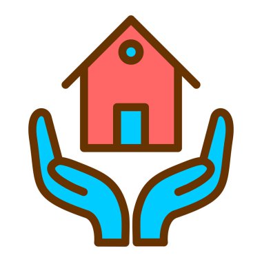 Ev. Web simgesi basit illüstrasyon