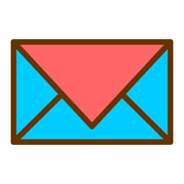 Mektup. Web simgesi basit illüstrasyon