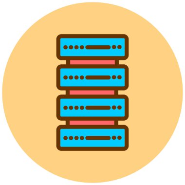 veritabanı. Web simgesi basit illüstrasyon