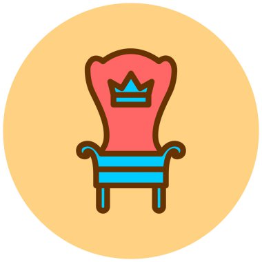 Sandalye. Web simgesi basit illüstrasyon