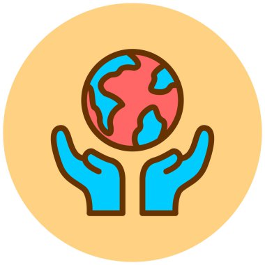 Toprak. Web simgesi basit illüstrasyon