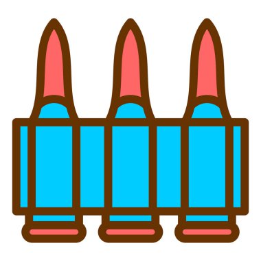 Moda Biçimli Mermi Simgesi İzole Arkaplan