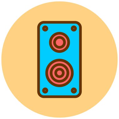 Konuşmacı. Web simgesi basit illüstrasyon