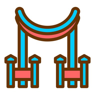 bank ikonu vektör illüstrasyonu