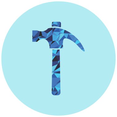 Modern b 'nin vektör illüstrasyonu balta simgesinden yoksun