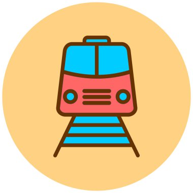 tren. Web simgesi basit illüstrasyon