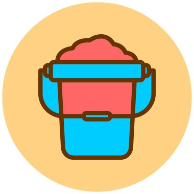 Kova. Web simgesi basit illüstrasyon