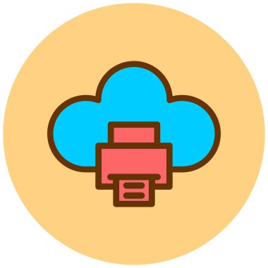 Bulut. Web simgesi basit illüstrasyon