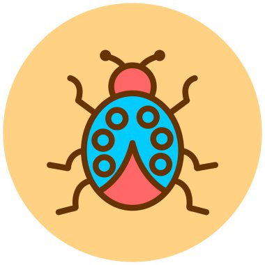 Böcek. Web simgesi basit illüstrasyon