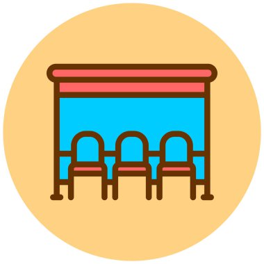 Masa. Web simgesi basit illüstrasyon