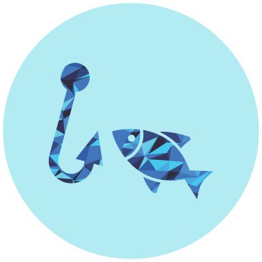 Balık. Web simgesi basit illüstrasyon