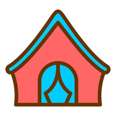 Ev. Web simgesi basit illüstrasyon