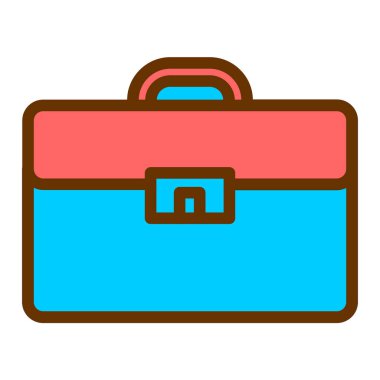 Çanta. Web simgesi basit illüstrasyon