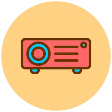 Projektör. Web simgesi basit tasarım