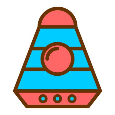 yiyecek ve içecek renkli vektör simgesi